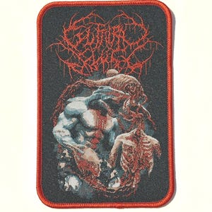 Babosa Gutural - Parche Tejido con Borde Rojo de Atrocidades con Licencia Oficial Nuevo AGOTADO Directo