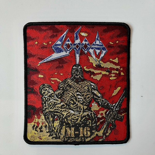 Sodom - M-16 Black Border Woven Patch New SOLD OUT Direct AWHP