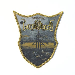 EXTREMELY RARE 2022 Lorna Shore - Immortal Officially Licensed Gold Glitter WOVEN Shape Patch Sold Out Direct. New