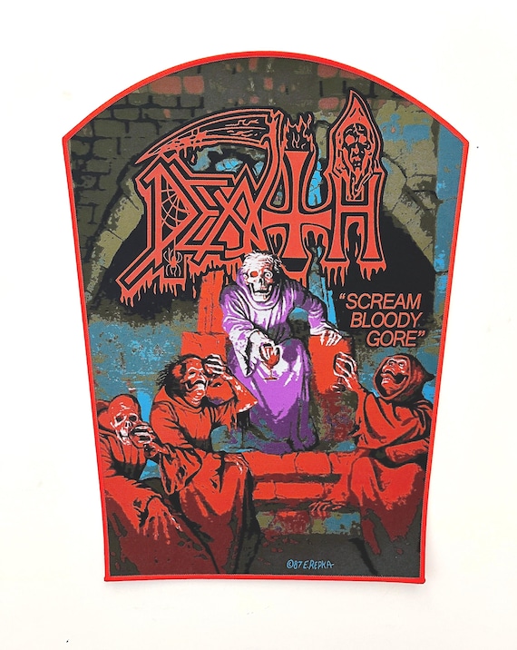 Death - Scream Bloody Gore RED Border Officially Licensed Woven