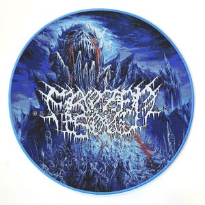 Extremely Rare Find Frozen Soul - Glacial Domination 2023 DARK BLUE Border Official Licensed WOVEN Back Patch Limited to 25 Sold Out Direct