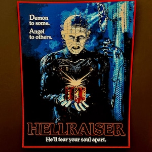 Rare Find DOS Issue Clive Barker's Hellraiser 2026 RED Border WOVEN Back Patch Officially Licensed New Sold Out Direct