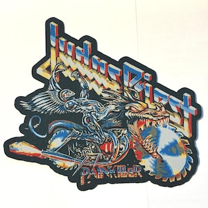 Parche tejido de gran tamaño cortado a láser de Judas Priest - Painkiller. Licencia oficial. NUEVO. Agotado.