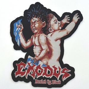 EXODUS - Bonded By Blood Laser-Cut Woven Shape Patch Officially Licensed New SOLD OUT Direct