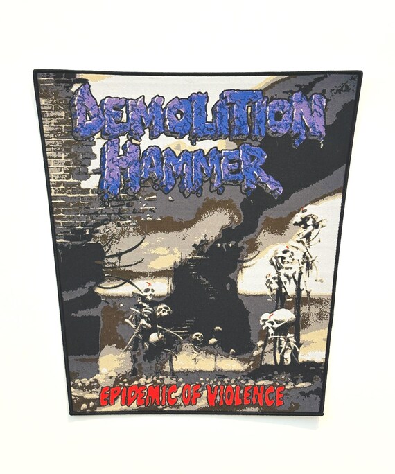 Demolition Hammer- Epidemic of Violence BLACK Border Woven Back