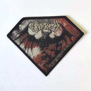 Cryptopsy - As Gomorrah Burns Officially Licensed BLACK Border Woven Patch New Sold Out Direct