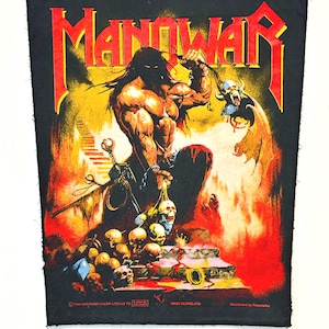 EXTREMELY RARE 1994 Manowar -  Agony and Ecstasy Officially Licensed Vintage Back Patch ( As Is Condition )