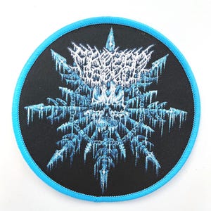 Frozen Soul - Morbid Effigy 2023 Metal & Beer Fest Exclusive BLUE Border Woven Patch Officially Licensed New SOLD OUT Direct