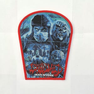 Exhumed - Death Revenge Red Border Woven Patch Officially Licensed New Sold Out Direct