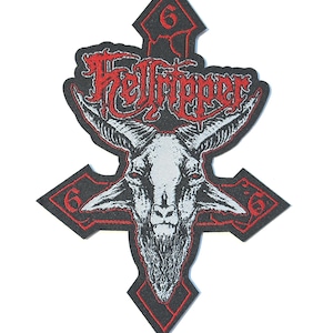 DOS Hellripper - Goat & Cross Officially Licensed Laser Cut Woven Patch New SOLD OUT Direct !