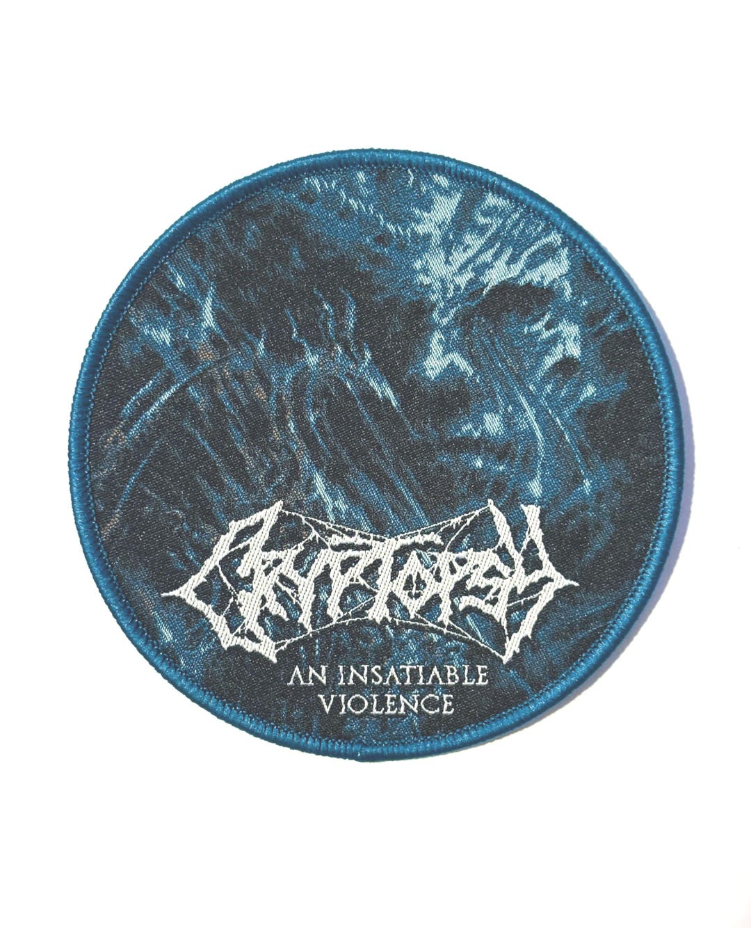 Cryptopsy - an Insatiable Violence BLUE Border Woven Patch Limited ...