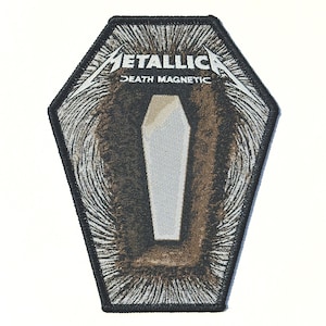 Metallica - Death Magnetic Licensed BLACK Border Woven Patch NEW Long Sold Out Direct