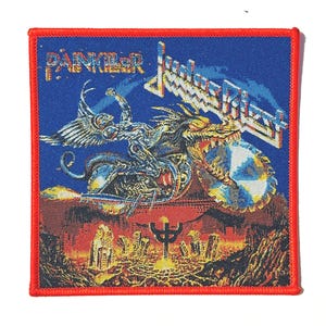 Parche tejido con borde rojo de Judas Priest - Painkiller. Licencia oficial. ¡Nuevo! ¡Entrada directa!