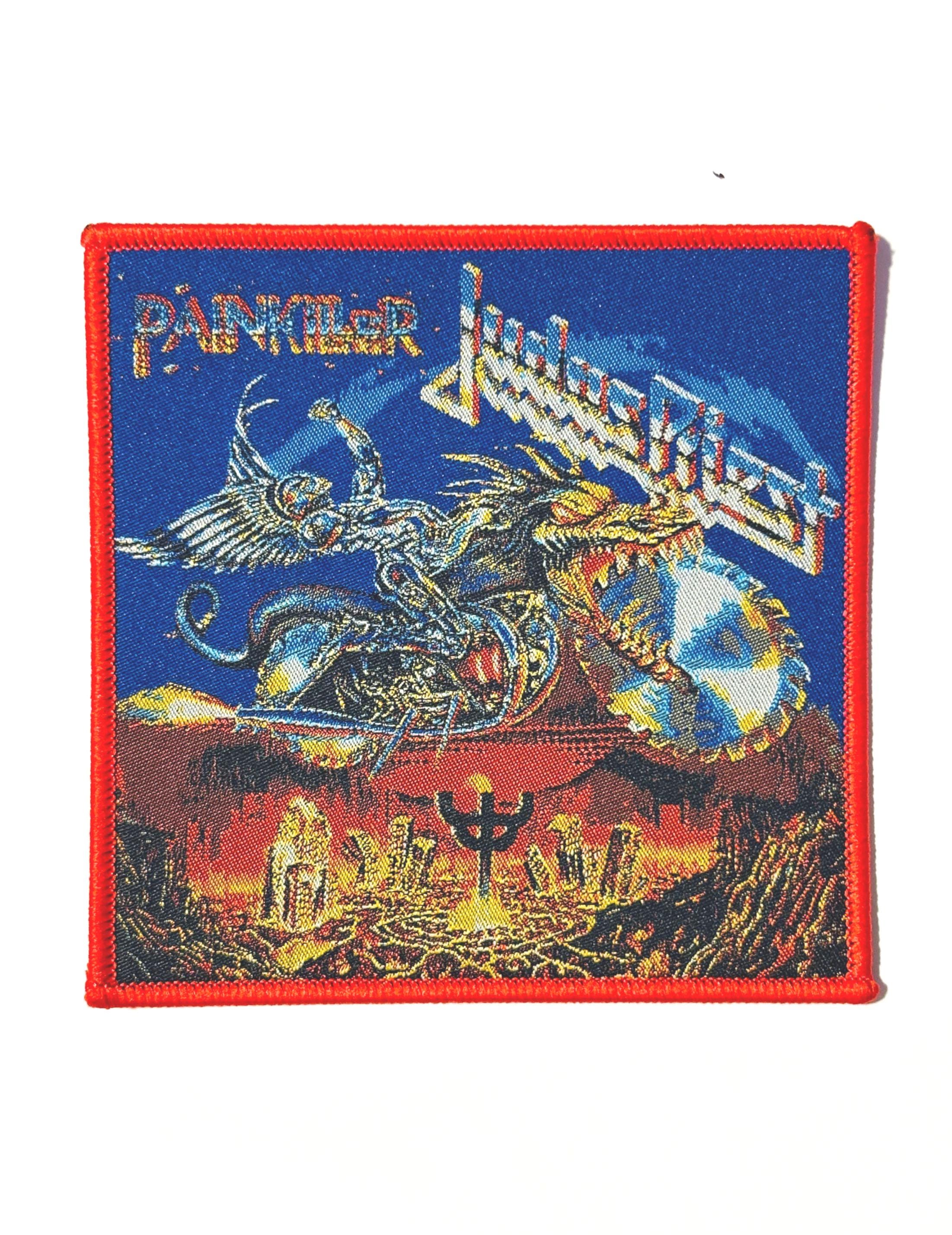 超希少 JUDAS PRIEST／帯付き PANKILLED MD ミニディスク Judas Priest - Painkiller RED Border Woven Patch Officially