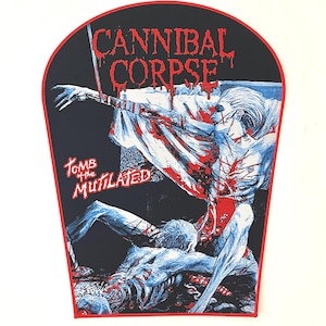 Cannibal Corpse - Tomb of the Mutilated RED Border Woven Back Patch SOLD OUT Direct