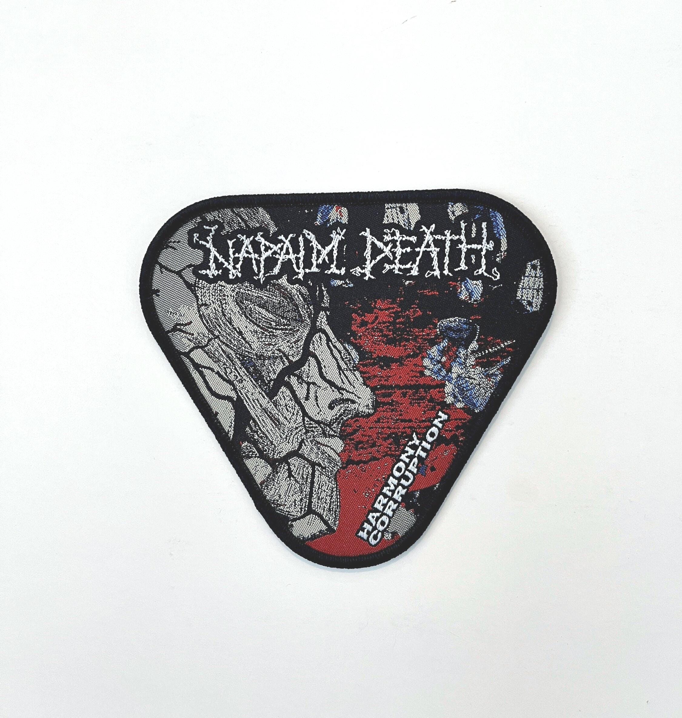 Rare Find Napalm Death - Harmony Corruption BLACK Border Woven Patch Officially Licensed Long SOLD OUT New