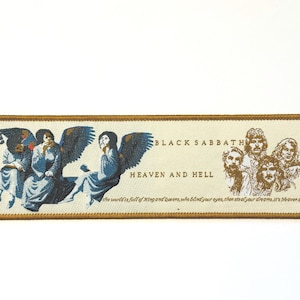 Black Sabbath - Heaven and Hell BROWN Border WOVEN Strip Patch High Quality Boot New Sold Out Direct