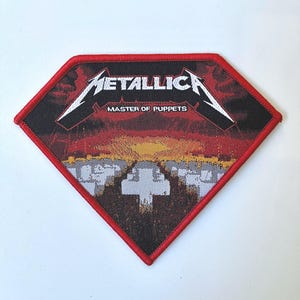 Metallica - Master of Puppets Officially Licensed RED Border Woven Patch New Sold Out Direct