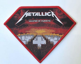 Metallica - Master of Puppets Officially Licensed RED Border Woven Patch New Sold Out Direct