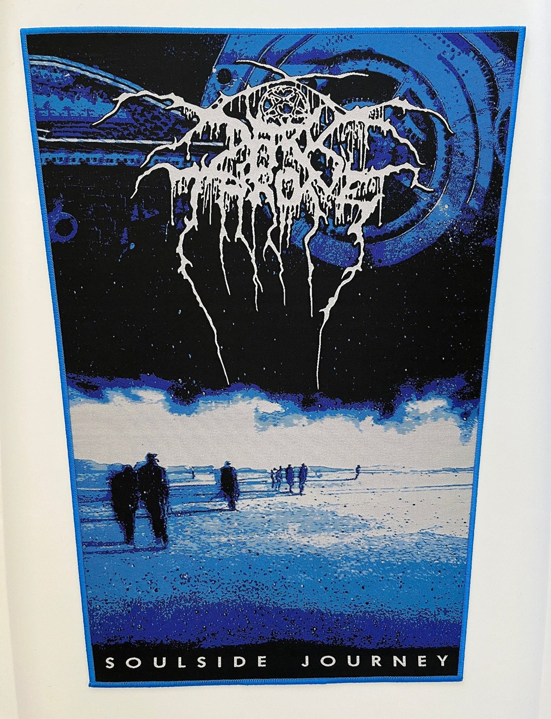 Darkthrone Soulside Journey BLUE Border Officially Licensed Woven Back Patch Sold Out NEW Etsy