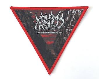 SÄLLSYNT FYND Krypts - Unending Degradation 2023 Decibel Metal & Beer Fest Exklusiv RÖD Kantvävd Tygmärke Ny Slutsåld Direkt