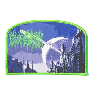 Incantation sanguine - Chemins intérieurs (vers l'espace) Écusson tissé à bordure verte longue ÉPUISÉ Directement neuf