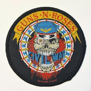 ZELDZAME VONDST Guns N Roses - Civil War 1991 Vintage geweven patch, nieuw in doos, al lang uitverkocht.