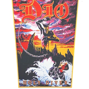 DIO - Holy Diver YELLOW Border Officially Licensed WOVEN Back Patch Sold Out Direct