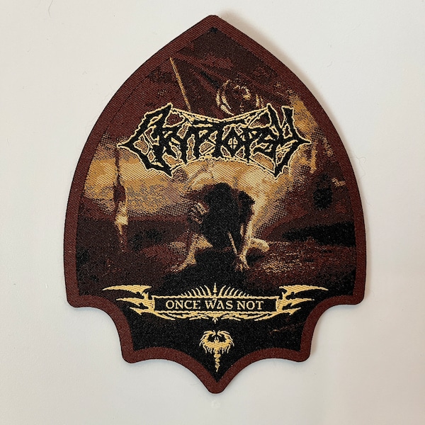 Cryptopsy - Once Was Not BROWN Border Officially Licensed Woven Patch SOLD OUT Direct