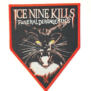 Ice Nine Kills - Funerals Derangements RODE rand Officieel gelicentieerde geweven patch UITVERKOCHT Direct nieuw