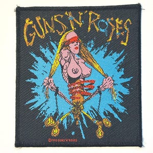 RARE FIND Guns N Roses - Pretty Tied Up (aka The Bitch) 1993 Vintage Woven Patch NOS Long Sold Out