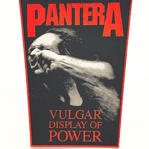 Pantera - Vulgar Display of Power RED Border WOVEN Back Patch Sold Out Direct New