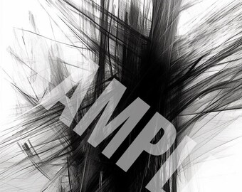 Brushed Black, modern wall art, black and white art, black and white wall art, abstract wall art, abstract decor, wall decor, airbnb modern