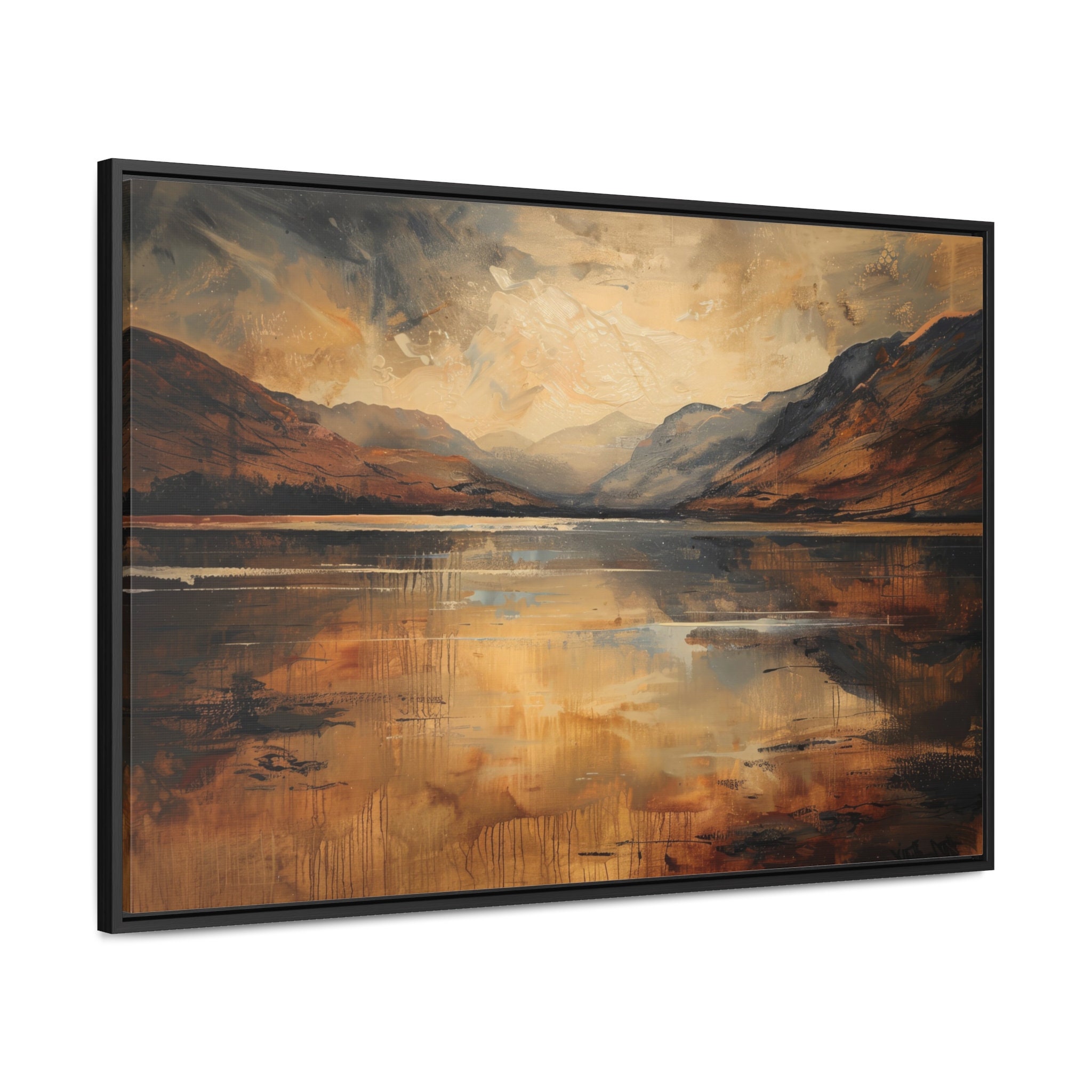 Mountain Lake Canvas Print: Serene Dusk Landscape Wall Art - Etsy