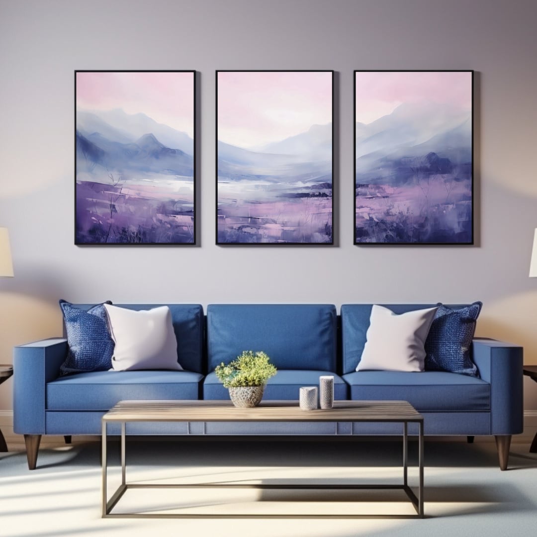 Watercolor Triptych Wall Art: Abstrac...