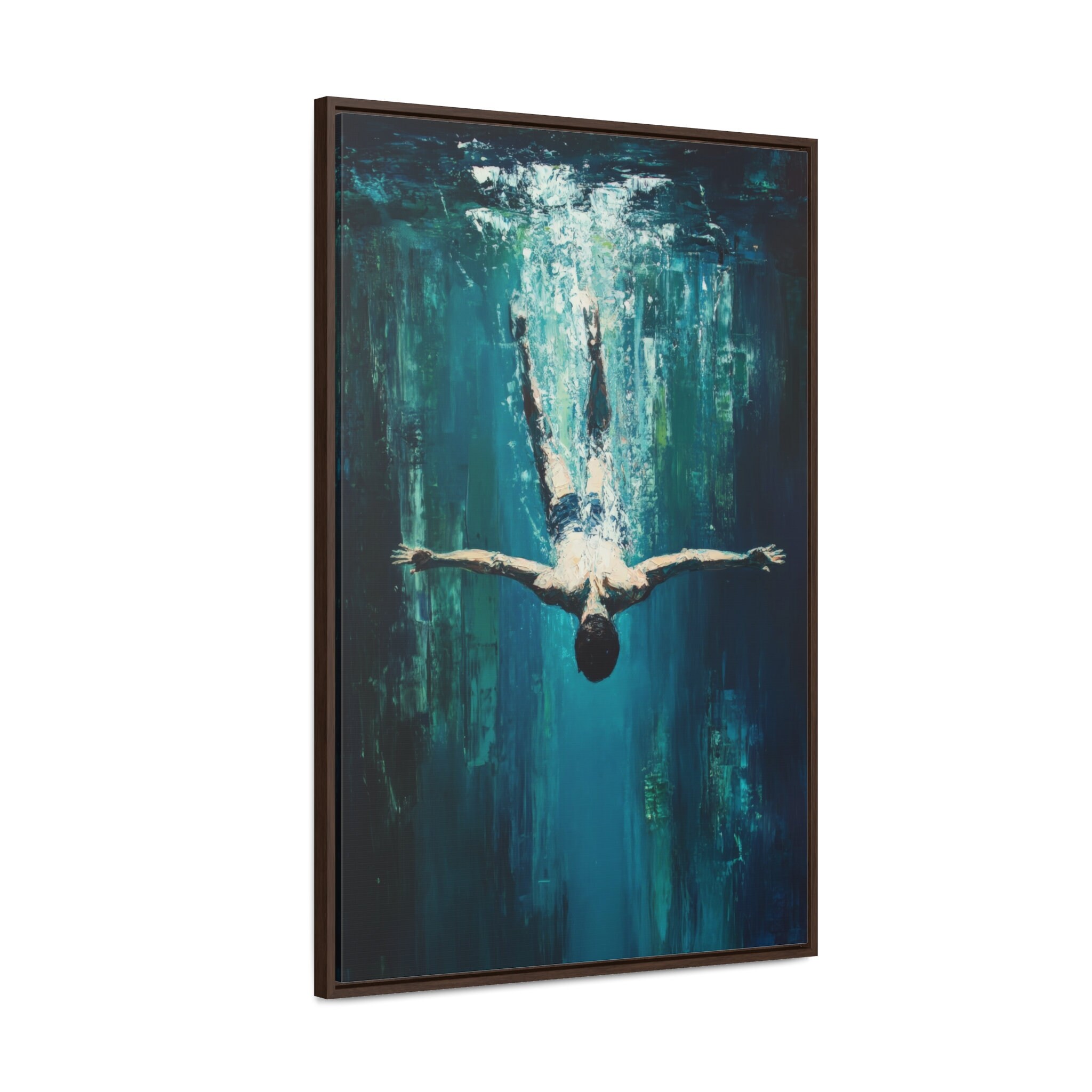 Abstract Swimmer Canvas Print: Modern Expressionist Wall Art - Etsy