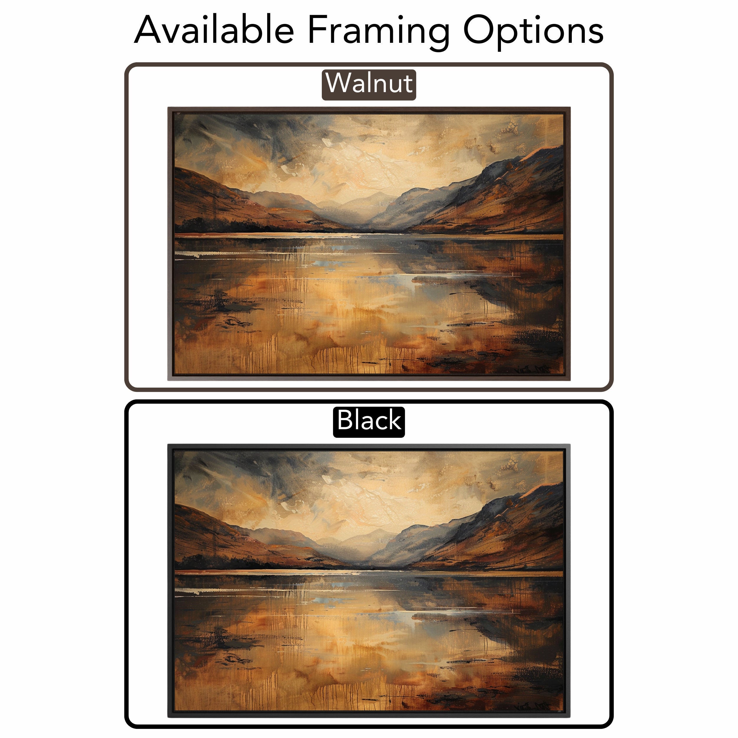 Mountain Lake Canvas Print: Serene Dusk Landscape Wall Art - Etsy