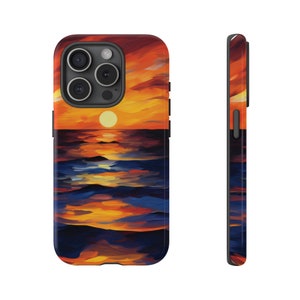 Sunset Ocean Phone Case - iPhone 15, 14, 13, Galaxy S24, S23 - Colorful Sunset Art Case for Apple & Samsung Phones