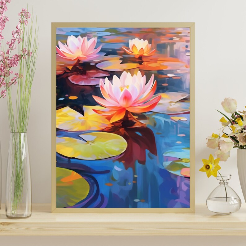 Gerahmte Zen Leinwand - Lotus & Schmetterling Motiv, 12x16 Zoll, Für Ruheräume & Wohnzimmer