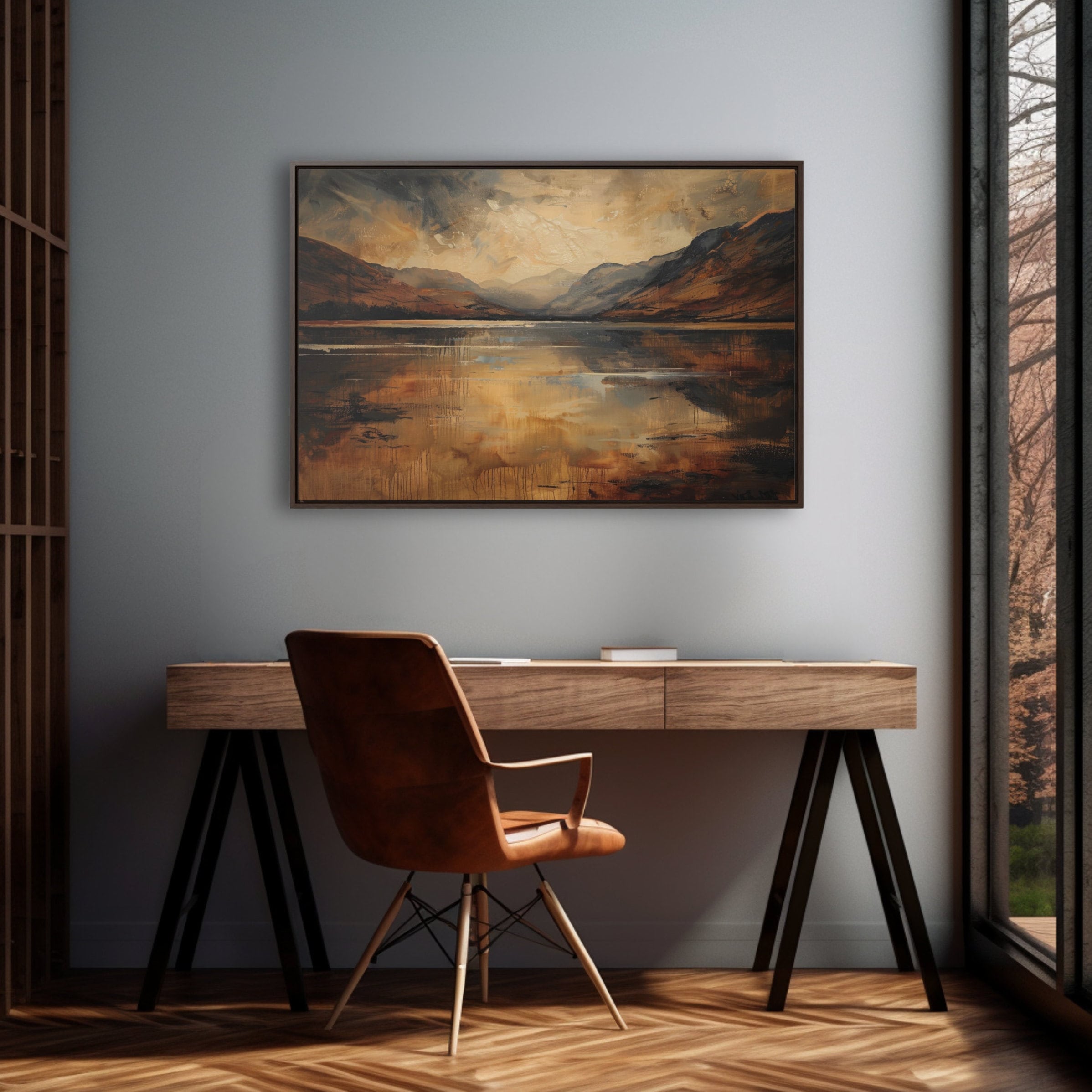 Mountain Lake Canvas Print: Serene Dusk Landscape Wall Art - Etsy