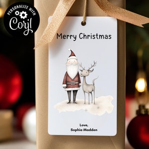 Editable Christmas Tags - Christmas Printable - Santa Gift Tag - Gifts For Friends