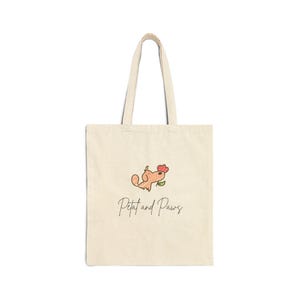 Canvas Tote Bag - Perfect for Animal Lovers, Eco-Friendly Gift, Shopping Bag, Beach Bag, Dog Lover&#39;s Tote