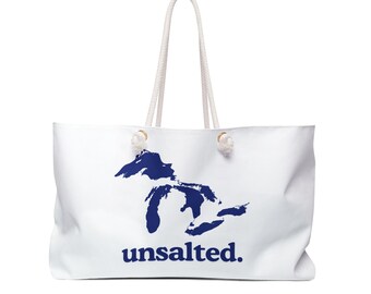 sin sal., Bolso de fin de semana con mapa de los Grandes Lagos / Bolso de mano para lagos / Amante de los lagos / Amante de los barcos / Bolso de vacaciones / Bolso de verano / Regalo para ella