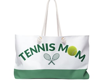 Tennis Mom Weekender Bag | Tennis Ball & Rackets Tote | Mother's Day Gift | Gift for Her