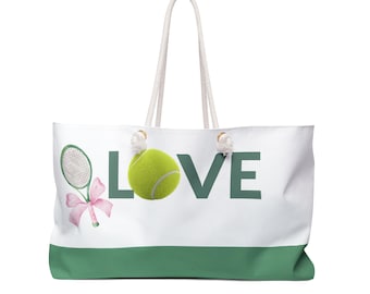 Bolsa de viaje Tennis Love / Bolsa de viaje para raqueta y pelota de tenis / Regalo para jugadora de tenis / Regalo para entrenadora de tenis / Regalo para equipo de tenis / Regalo para ella