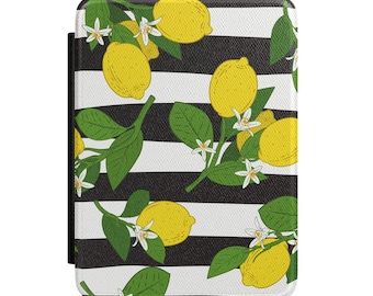 Funda para Kindle con estampado de flores de limón y cítricos amarillos / Lector de libros electrónicos de viaje a Italia / Regalo para ella / Regalo para el Día de la Madre / Ambiente veraniego