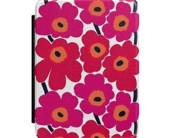 Red and Pink Poppy Floral Kindle Case | Protective E-reader Cover | eBook Lover | Gift for Reader | Gift for Her
