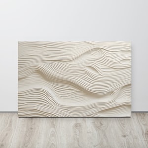 Ice White Modern Art | Minimalistic Nordic Abstract Acrylic Painting