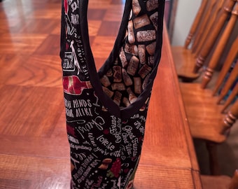 quilted wine tote