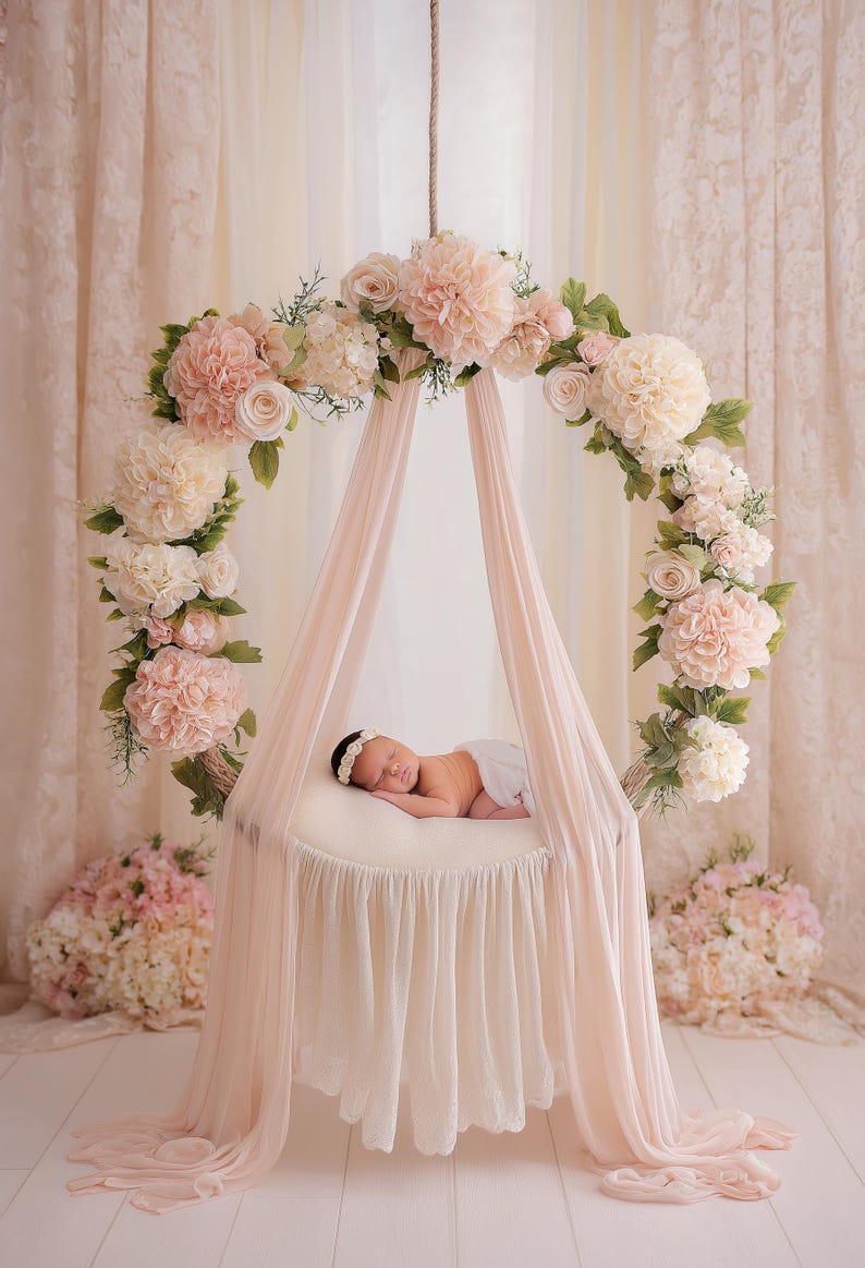 30 Sweet Swing Backdrops, Fine Art Floral Newborn Backgrounds, Pastel ...